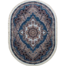Ковёр овальный ABRISHIM, размер 80x150 см, дизайн blue/blue