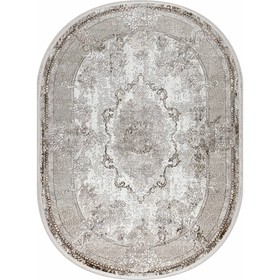 Ковёр овальный NINOVA, размер 80x150 см, дизайн l.beige/white
