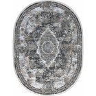 Ковёр овальный NINOVA, размер 100x200 см, дизайн l.grey/white - фото 307098203