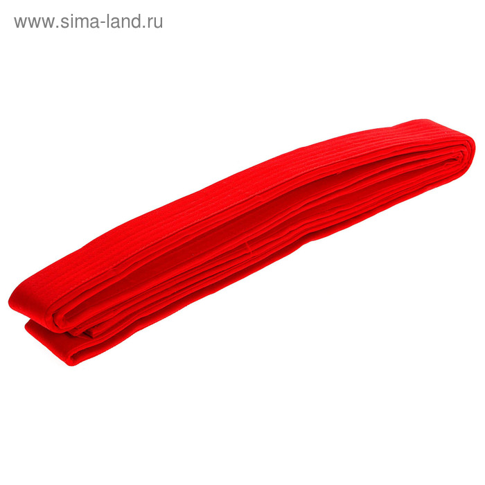 Пояс для единоборств 3,5 м, цвет красный - Фото 1