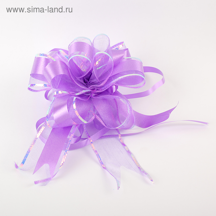 Бант-шар №5 "Перламутровая полоска", цвет фиолетовый - Фото 1
