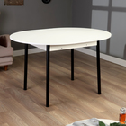 Стол круглый раскладной Цент, 1000(1300)х1000х750, Белый матовый - фото 24558220