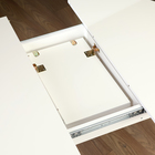 Стол круглый раскладной Цент, 1000(1300)х1000х750, Белый матовый - фото 24558222