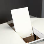 Стол круглый раскладной Цент, 1000(1300)х1000х750, Белый матовый - фото 24558223