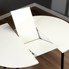 Стол круглый раскладной Цент, 1000(1300)х1000х750, Белый матовый - фото 24558224