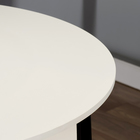 Стол круглый раскладной Цент, 1000(1300)х1000х750, Белый матовый - фото 24558226