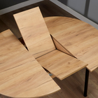 Стол круглый раскладной Цент, 1000(1300)х1000х750, Дуб крафт золото - фото 24558233