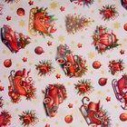 Бумага упаковочная «Новогодние сани», глянец, 1 лист, 80 г/м², 70×100 см - Фото 3