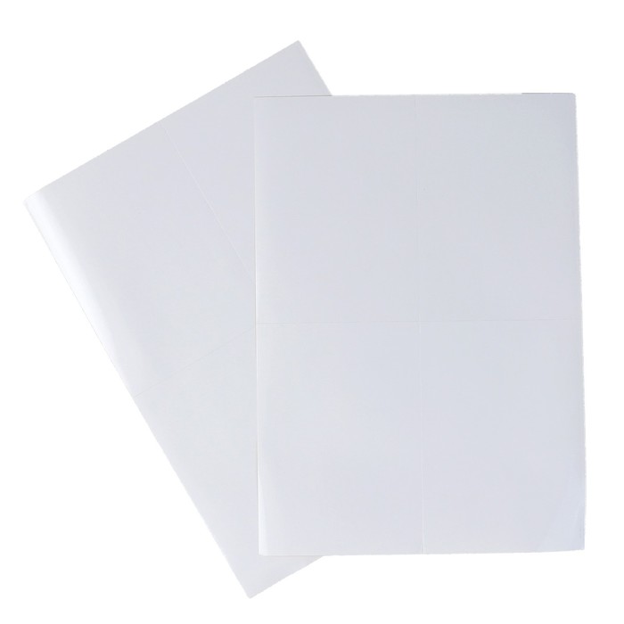 Этикетки, формат А4, самоклеящиеся, 100 листов, 80 г/м, разлинованные, на листе 4 штуки, 105 х 148,5 мм, белые - фото 1880259949