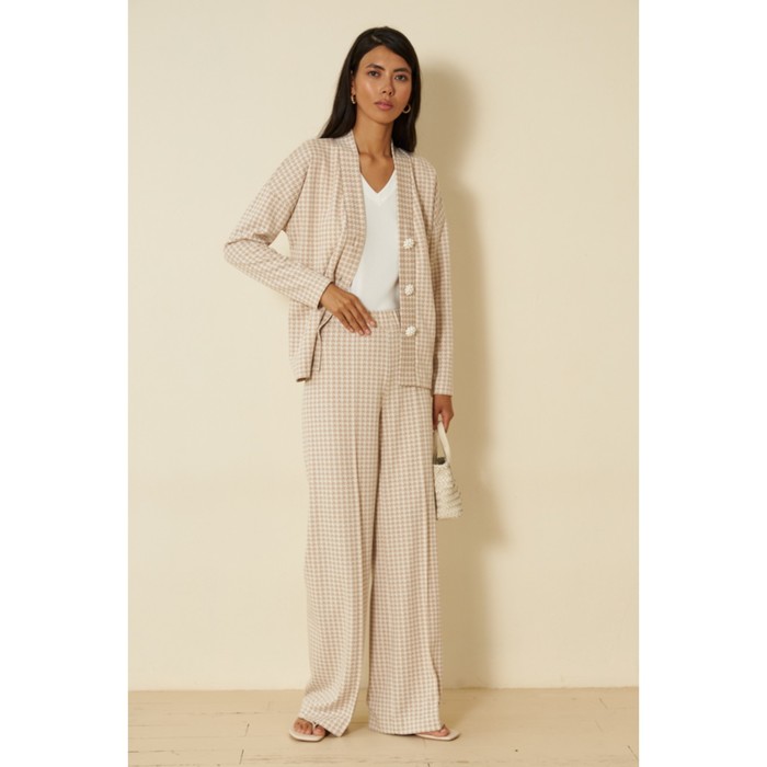 Комплект женский: кардиган, брюки, размер 48 - Фото 1