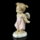 Сувенир керамика "Ангелочек-девочка на облачке в розовом платьице" 12х6х6 см - Фото 1