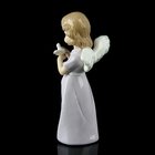 Сувенир керамика "Ангел в сиреневом платьице с голубем в руках" 18х6,5х9,5 см - Фото 4