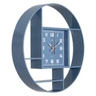 Часы настенные интерьерные "Классика", бесшумные, d-35 см, синие, АА - фото 9839508