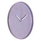 Часы настенные интерьерные "Классика", бесшумные, d-25 см, сиреневые, АА - фото 24513348