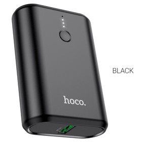 Внешний аккумулятор Hoco Q3, 10000 мАч, 1 USB, 1 Type-C, 3 А,быстрая зарядка, дисплей,чёрный