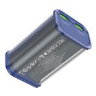 Внешний аккумулятор Hoco J105, 10000 мАч, 2 USB, 1 Type-C, 3 А, дисплей, синий - Фото 4