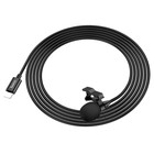 Петличный микрофон Hoco L14, Lightning, 2 м, чёрный - Фото 6