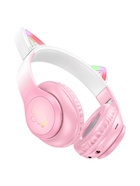 Наушники беспроводные, полноразмерные, с ушками кошки, Hoco W42, Bluetooth 5.0, с шумоподавлением, с микрофоном, 400 мАч, розовые - Фото 7