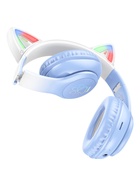 Наушники беспроводные, полноразмерные, с ушками кошки, Hoco W42, Bluetooth 5.0, с шумоподавлением, с микрофоном, 400 мАч, синие - Фото 5