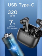 Наушники беспроводные Hoco EQ2, TWS, вакуумные, Bluetooth 5.3, 40/320 мАч, чёрные - Фото 3