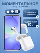 Наушники беспроводные Hoco EW41, TWS, вкладыши, Bluetooth 5.3, 35/350 мАч, белые - Фото 2