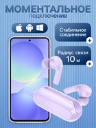 Наушники беспроводные Hoco EW39, TWS, вакуумные, Bluetooth 5.3, 30/300 мАч, шумоподавление, фиолетовые - Фото 2