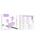 Наушники беспроводные Hoco EW39, TWS, вакуумные, Bluetooth 5.3, 30/300 мАч, шумоподавление, фиолетовые - Фото 8