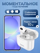Наушники беспроводные Hoco EW30, TWS, вкладыши, Bluetooth 5.3, 30/300 мАч, белые - Фото 2