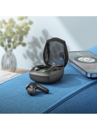 Наушники беспроводные Hoco EW28, TWS, вакуумные, игровые, Bluetooth 5.3, 40/320 мАч, чёрные