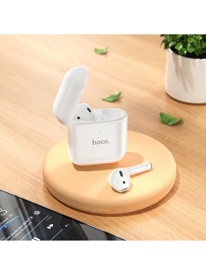 Наушники беспроводные Hoco EW06, TWS, вкладыши, Bluetooth 5.1, 35/300 мАч, белые - Фото 1