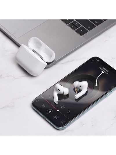 Наушники беспроводные Hoco EW04, TWS, вакуумные, Bluetooth 5.1, 30/400 мАч, шумоподавление, белые