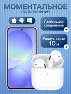 Наушники беспроводные Hoco EW03, TWS, вкладыши, Bluetooth 5.1, 30/200 мАч, белые - Фото 2