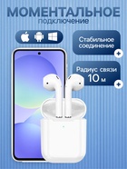 Наушники беспроводные Hoco EW02, TWS, вкладыши, Bluetooth 5.1, 30/350 мАч, белые - Фото 2