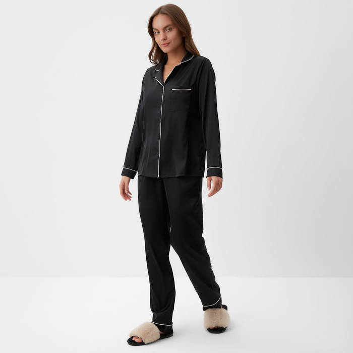 Пижама женская (рубашка и брюки) KAFTAN Black series р. 44-46 - Фото 1