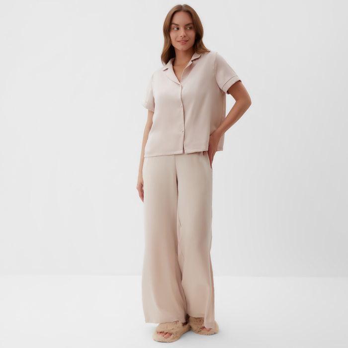 Пижама женская (рубашка и брюки) KAFTAN р. 40-42, пудровый - Фото 1