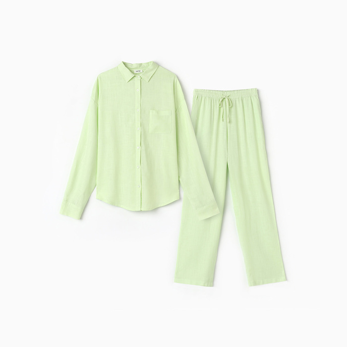 Пижама женская (рубашка и брюки) KAFTAN Lime series р. 52-54