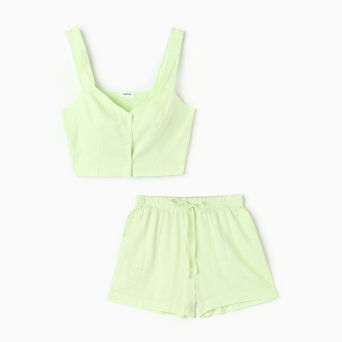 Пижама женская (топ, шорты) KAFTAN Lime series, размер 52-54