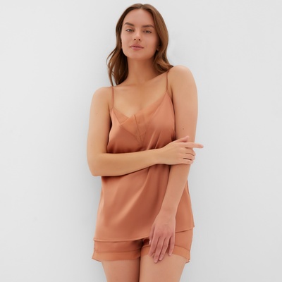 Пижама женская (майка, шорты) KAFTAN Terracotta, размер 40-42