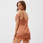 Пижама женская (майка и шорты) KAFTAN Terracotta р. 48-50 - фото 807893625