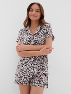 Пижама женская (рубашка, шорты) KAFTAN Leo, размер 40-42, розовая - фото 23574879