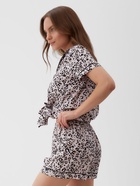 Пижама женская (рубашка, шорты) KAFTAN Leo, размер 44-46, розовая - Фото 7