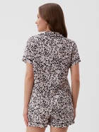 Пижама женская (рубашка, шорты) KAFTAN Leo, размер 44-46, розовая - Фото 8