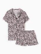 Пижама женская (рубашка, шорты) KAFTAN Leo, размер 44-46, розовая - Фото 10