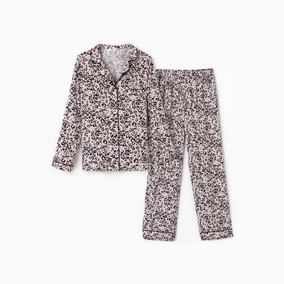 Пижама женская (рубашка, брюки) KAFTAN Leo, размер 52-54, розовая