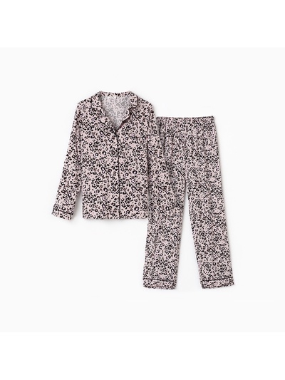 Пижама женская (рубашка, брюки) KAFTAN Leo, размер 52-54, розовая