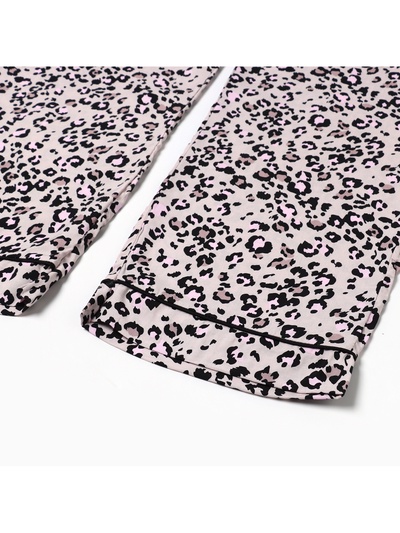 Пижама женская (рубашка, брюки) KAFTAN Leo, размер 52-54, розовая