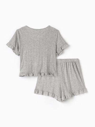 Пижама женская (футболка, шорты) KAFTAN Gray, размер 44-46