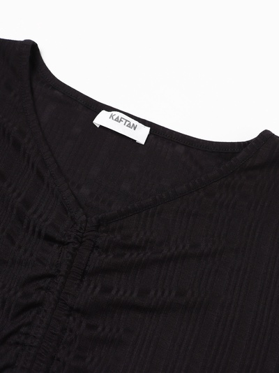 Пижама женская (футболка, шорты) KAFTAN Black, размер 40-42