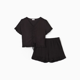 Пижама женская (футболка и шорты) KAFTAN Black р. 48-50