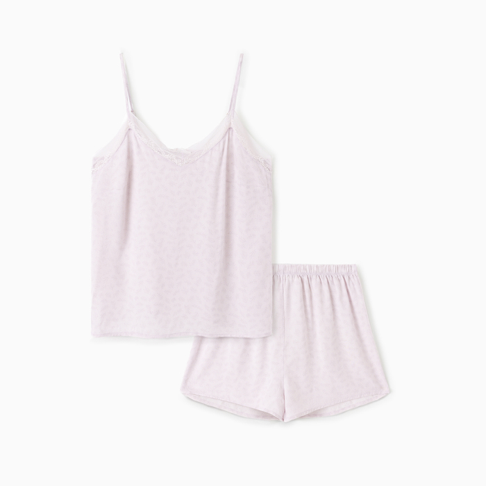 Пижама женская (майка, шорты) KAFTAN, размер 52-54, сиреневая